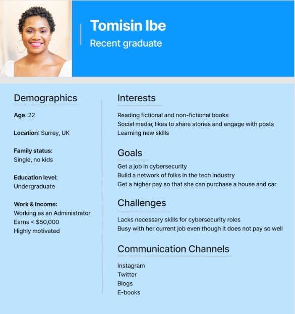 example of a customer persona 