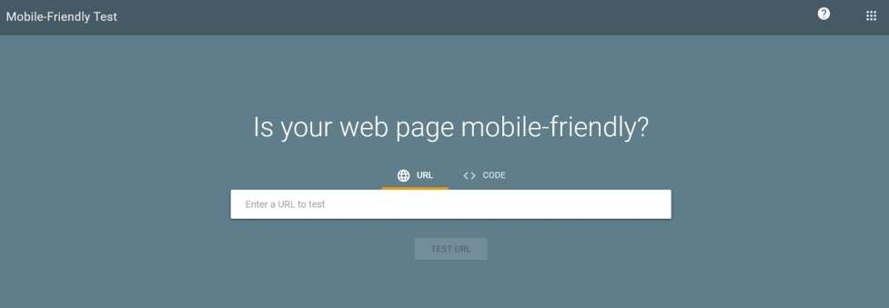mobile friendly test from google console