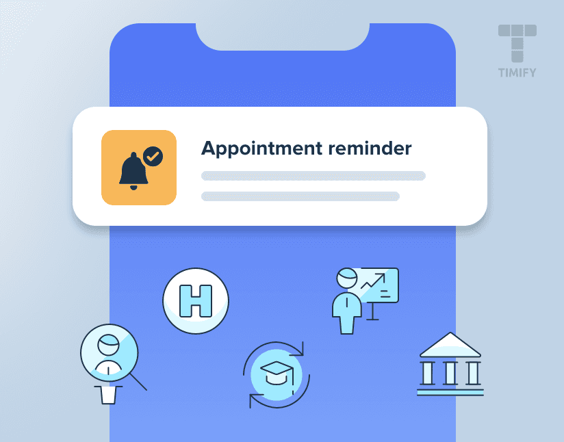 graphic representation of an sms appointment reminder