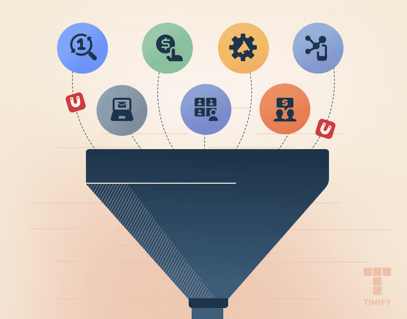 a graphic representing tactics to increase leads in b2b