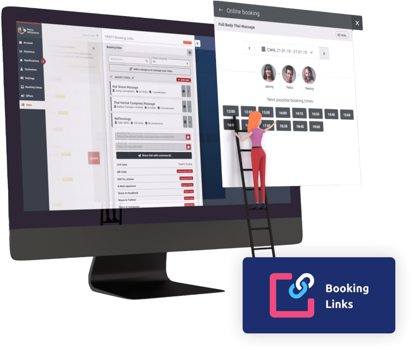 Booking Links app timify