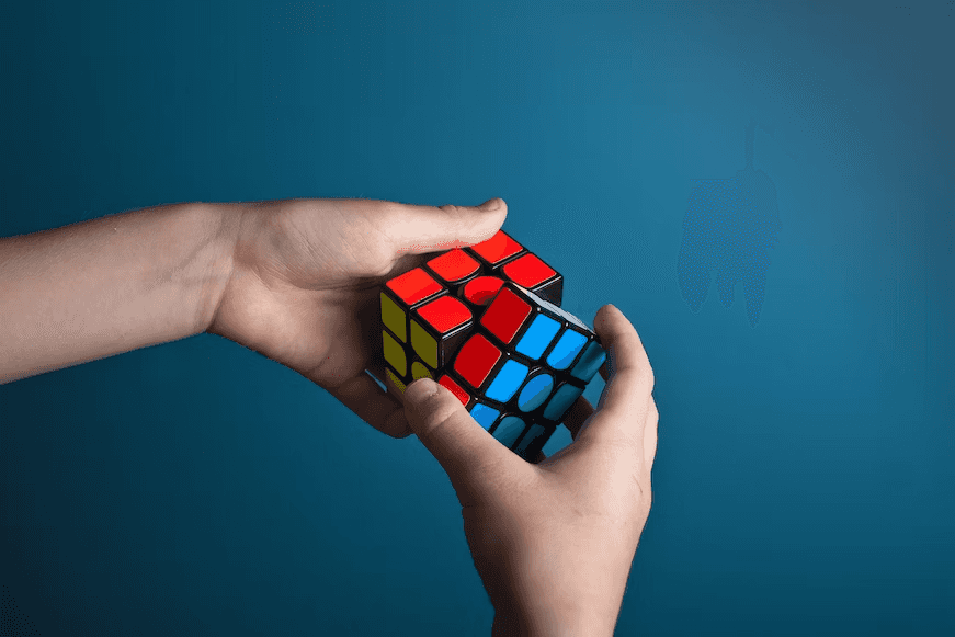 stock image of a Rubik cube 