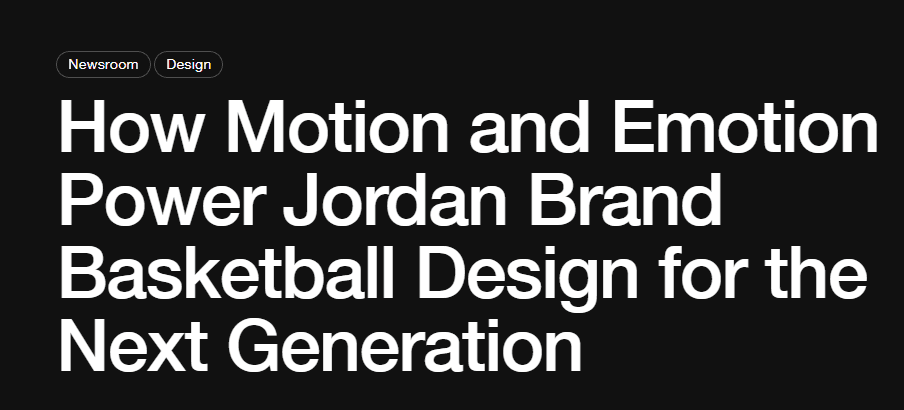 example of a nike brand storytelling of the Jordan brand 