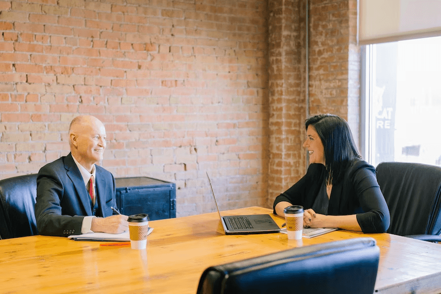 stock image of a meeting 