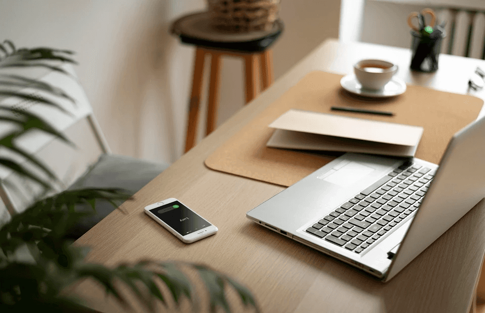 stock image of a workspace 