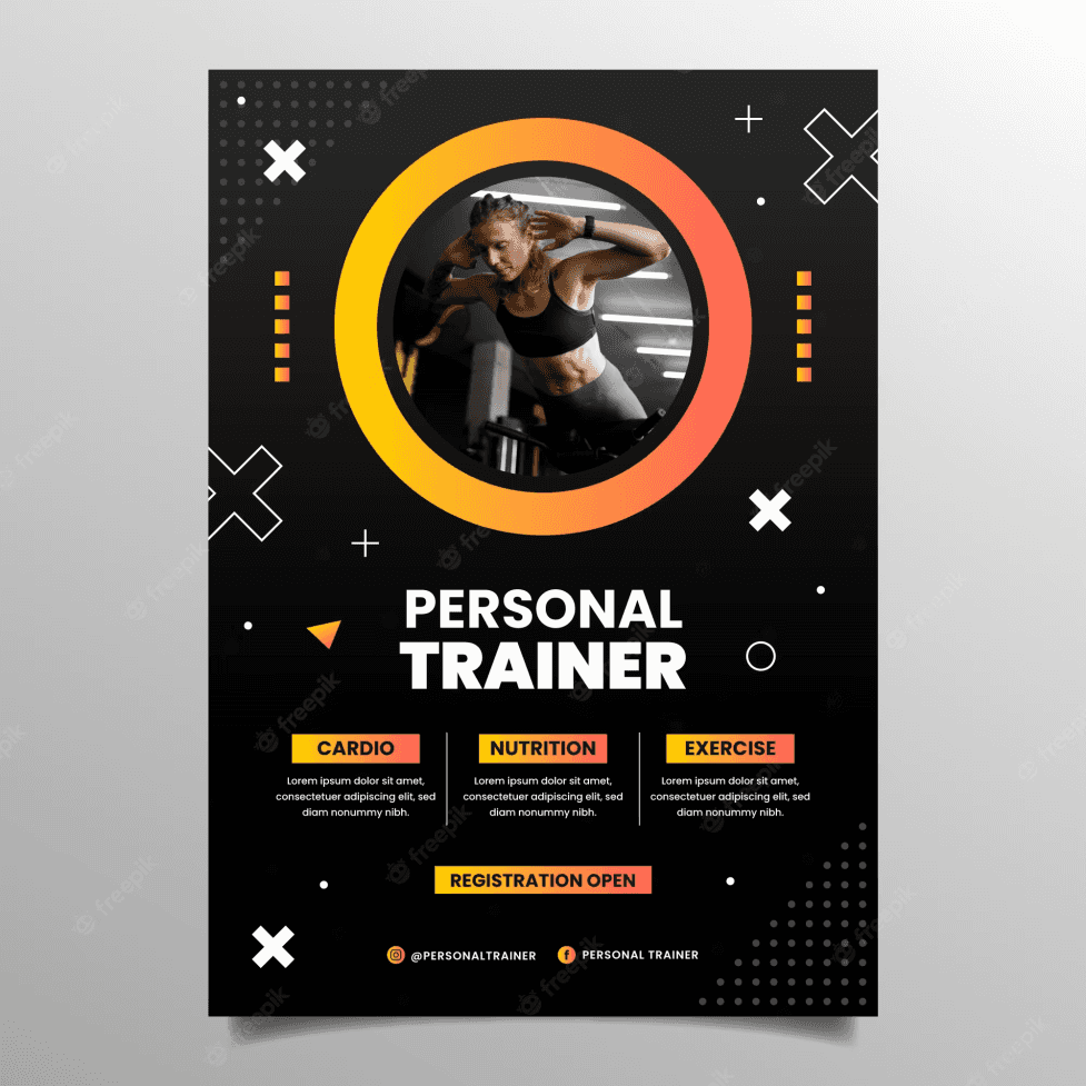 an example of a poster for a personal trainer to promote his/her business 