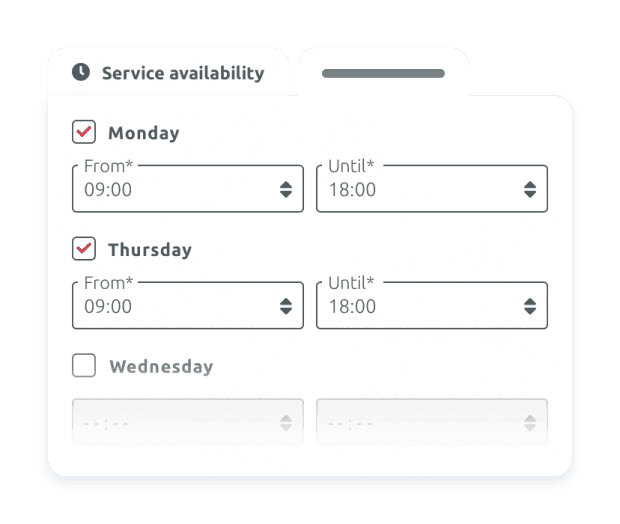 Scheduled service booking