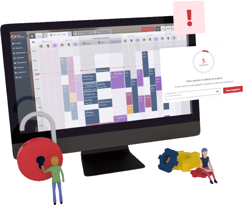 TIMIFY Security Session Timeout Idle Time Log Out