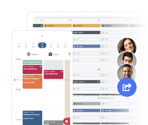 Advanced shared calendar