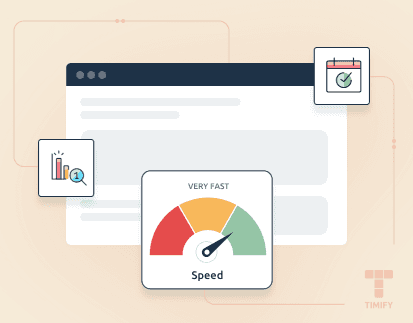 a graphic representation of a website and a speed control module