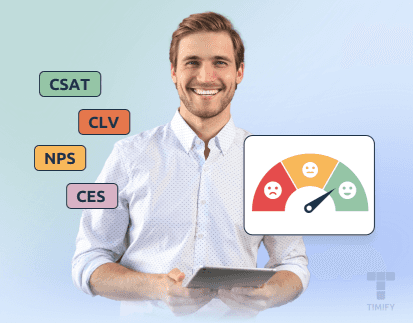 a marketing manager happy as he has lernt how to understand different metrics